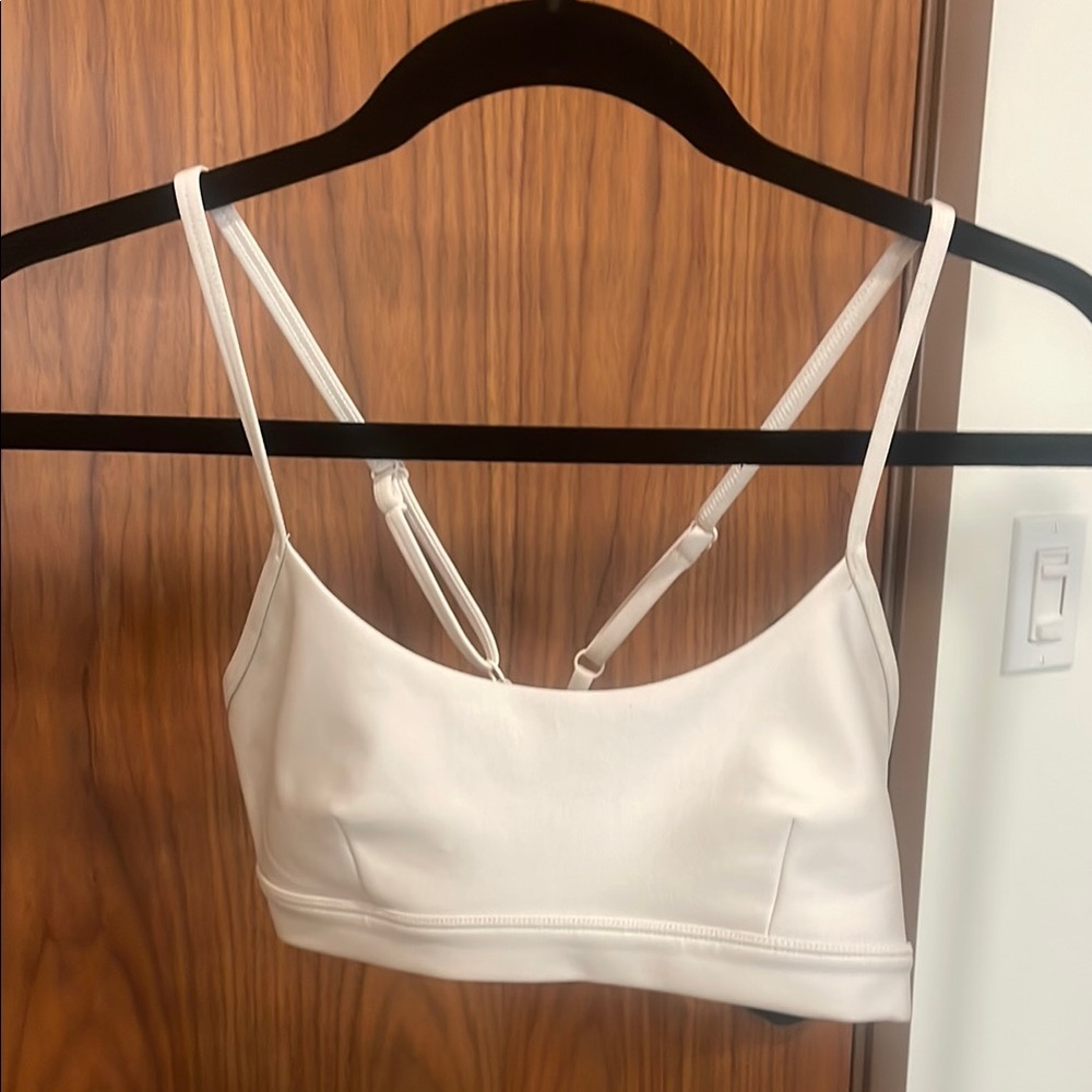 ALO Yoga Intrigue off white sports bra